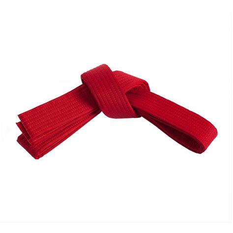 red belt in martial arts.